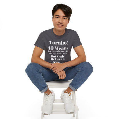 Turning 40 Means Naps Funny Shirt – 40th Birthday Humor Tee for Women | Turning 40 Gift Idea