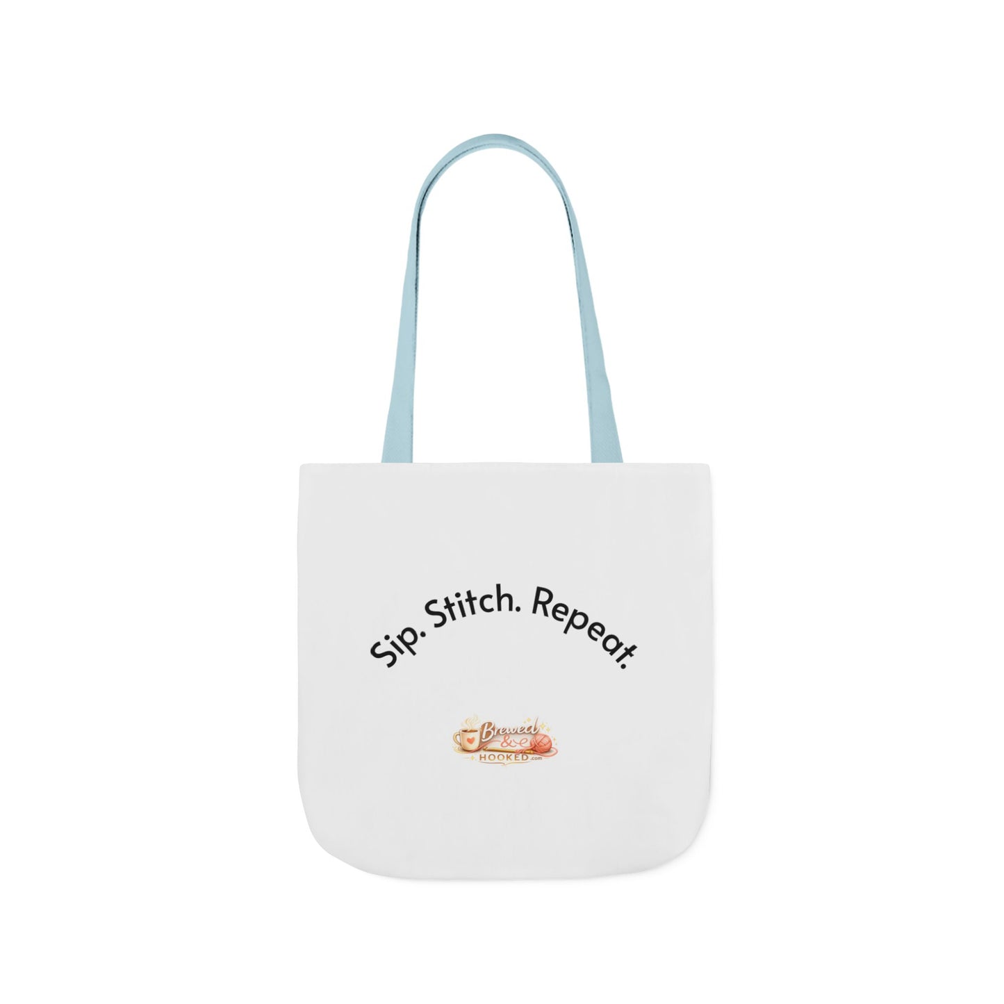 Sip. Stitch. Repeat.™ Tote Bag  for Crochet Knitting Yarn Lover Crafter Project Bag