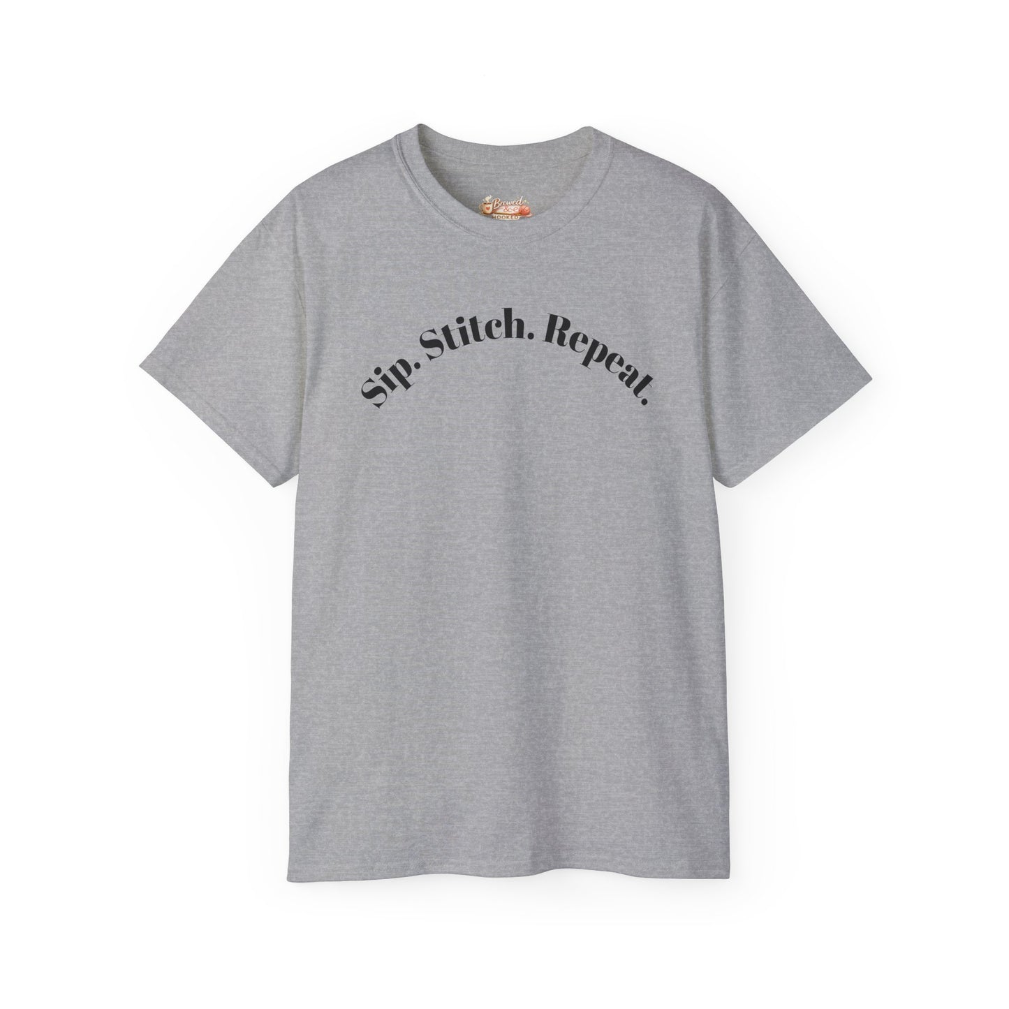 Sip. Stitch. Repeat.™ Shirt – Crochet & Knitting Lover Vintage Tee | Yarn Lover Gift | Cozy Crafter T-Shirt