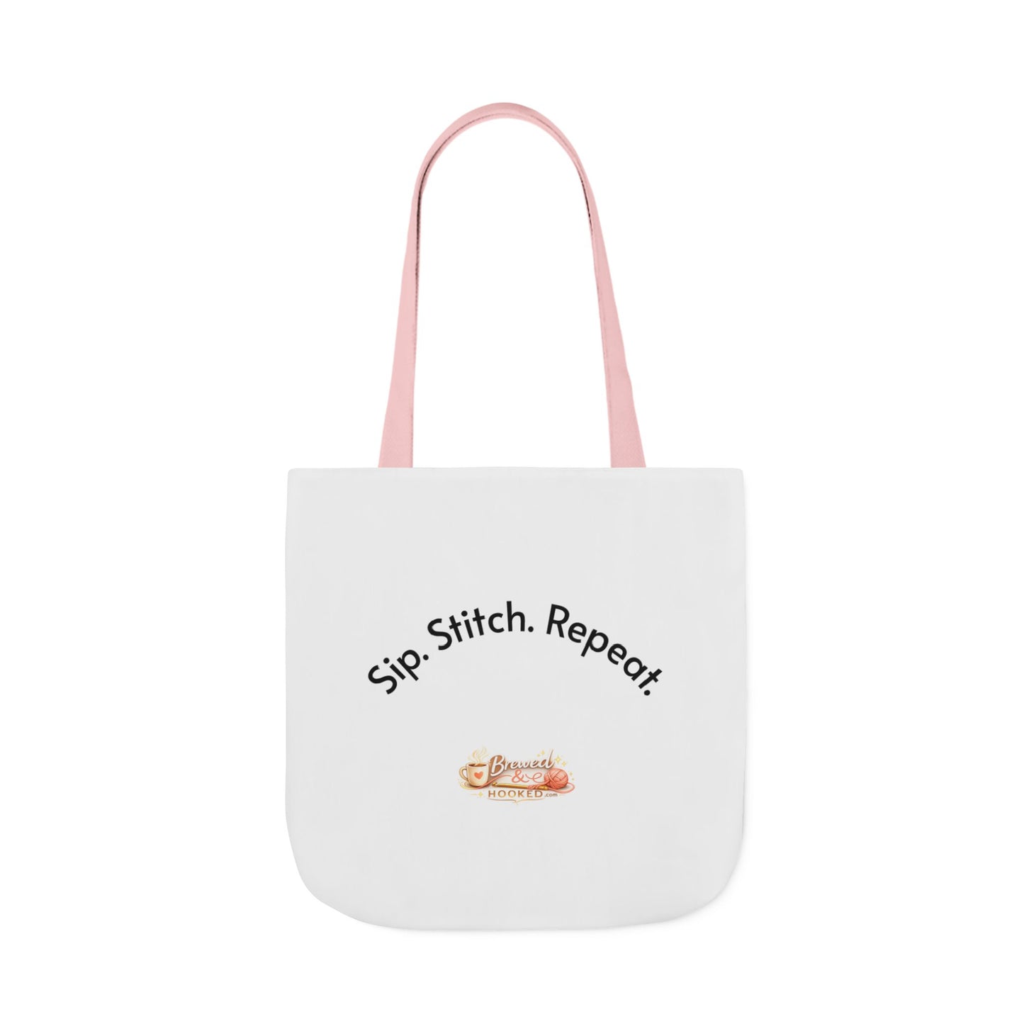 Sip. Stitch. Repeat.™ Tote Bag  for Crochet Knitting Yarn Lover Crafter Project Bag