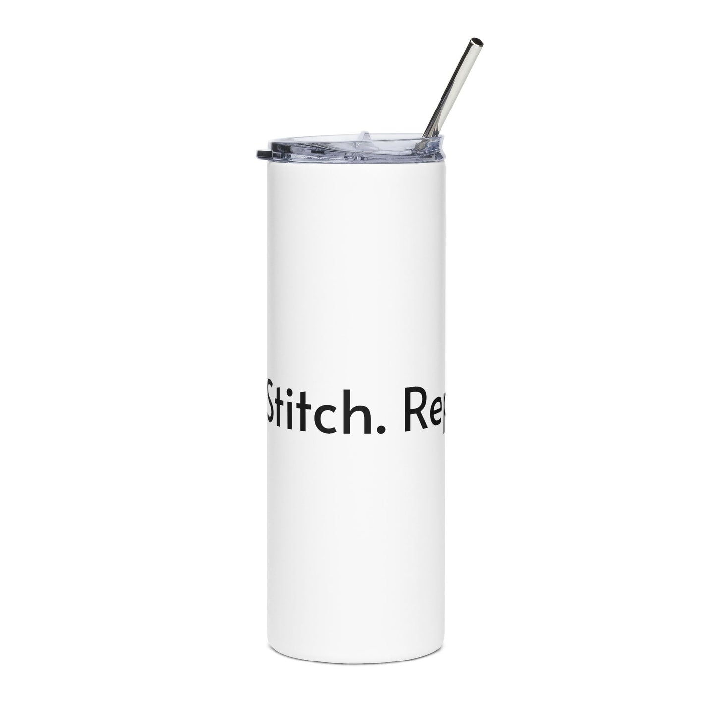 Sip. Stitch. Repeat.™ 20oz Stainless Steel Coffee Travel Tumbler with Straw