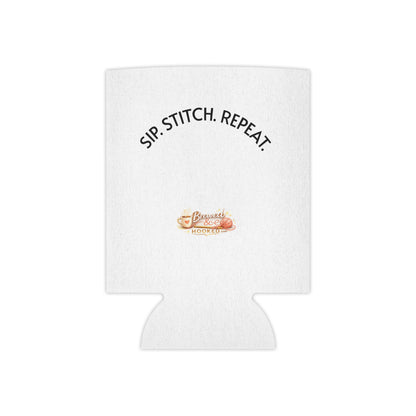 Sip Stitch Repeat™ Can Cooler – Crochet & Knitting Lover Drink Cozy for Craft Nights & Coffee Breaks