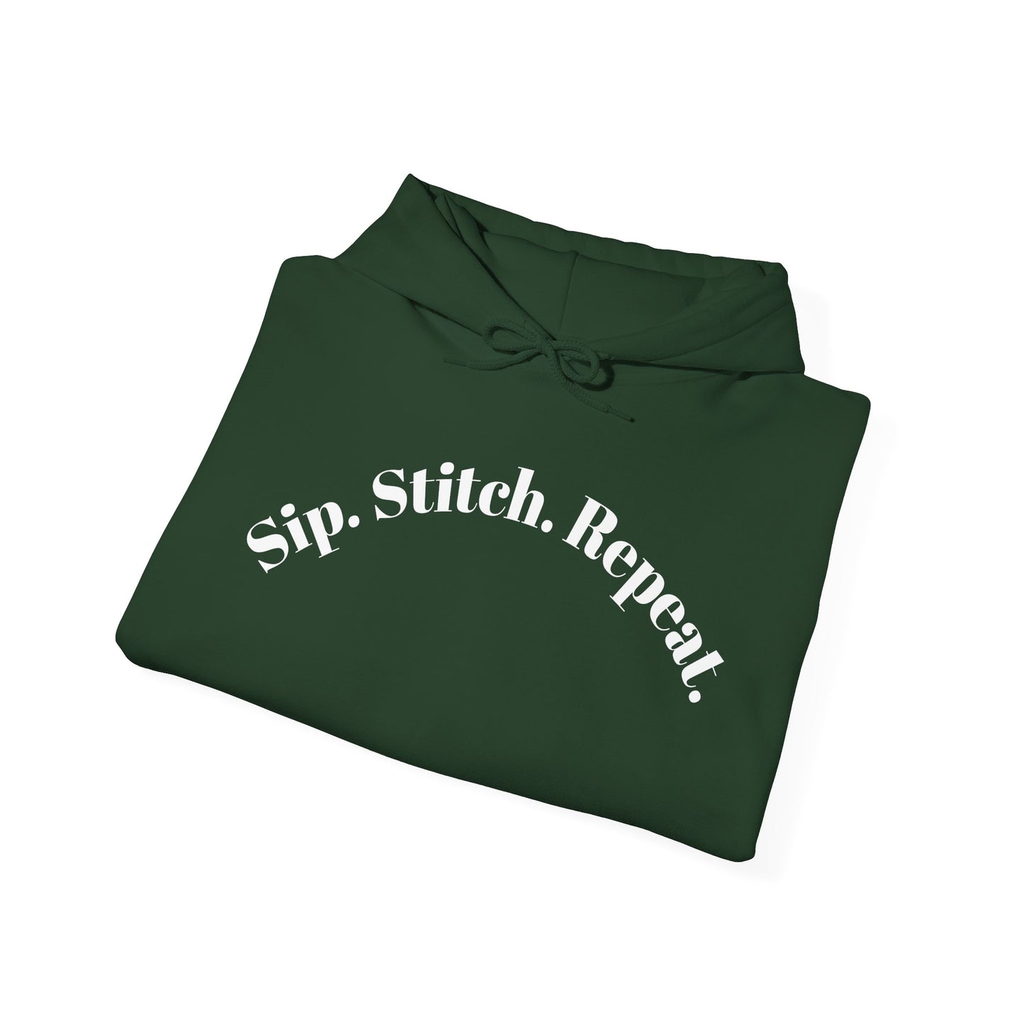 Sip. Stitch. Repeat.™ Hoodie – Cozy Crochet & Knitting Hoodie for Yarn Lovers | Crafting Pullover Sweatshirt