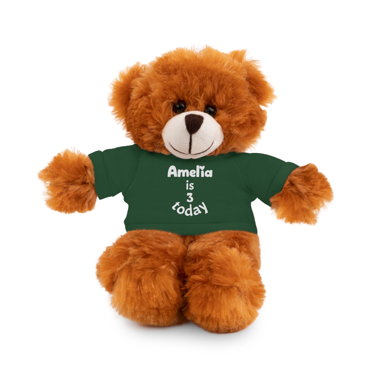 Personalized Birthday Plush Animal – Custom Name & Age Teddy, Bunny, Lion, Panda Gift for Kids