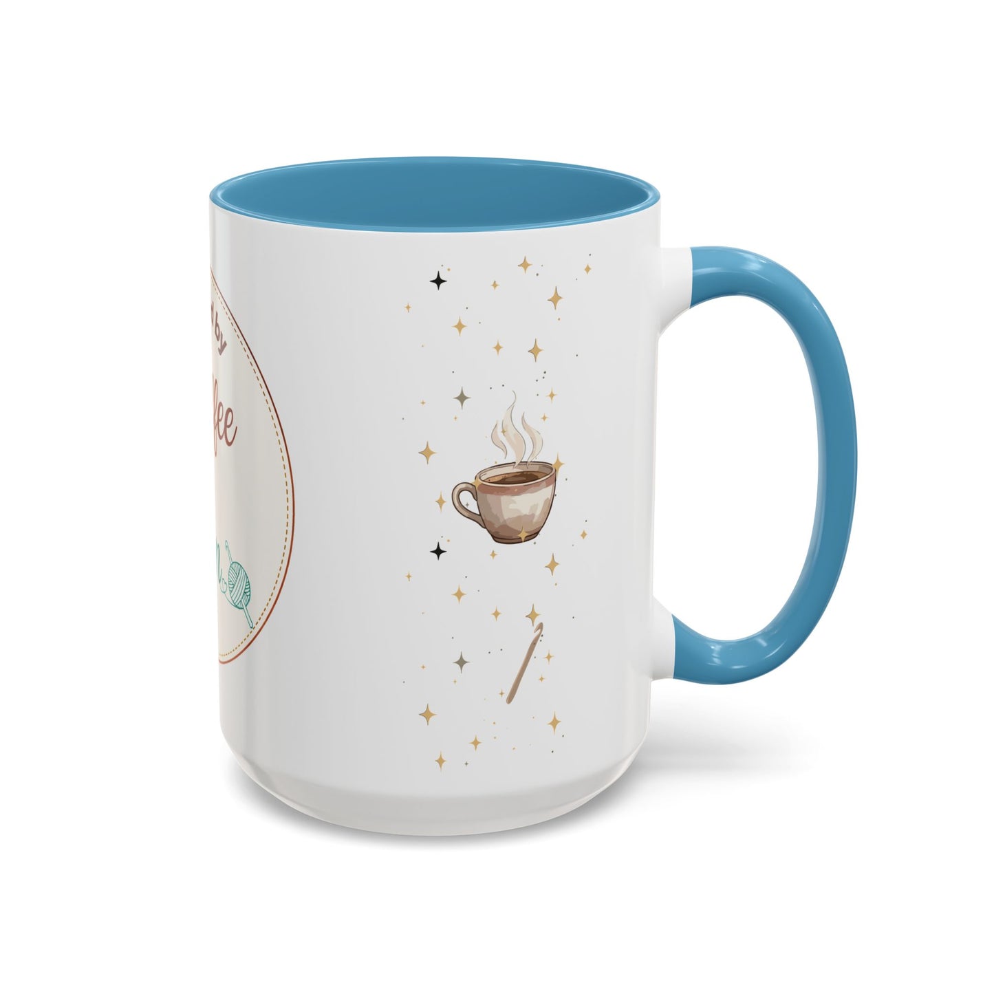 Powered by Coffee & Yarn Mug – Crochet Lover Coffee Cup | Knitting & Yarn Gift for Crocheters | Cozy Crafter Mug 11oz 15oz