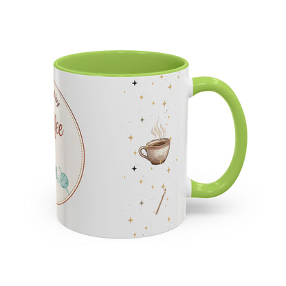 Powered by Coffee & Yarn Mug – Crochet Lover Coffee Cup | Knitting & Yarn Gift for Crocheters | Cozy Crafter Mug 11oz 15oz