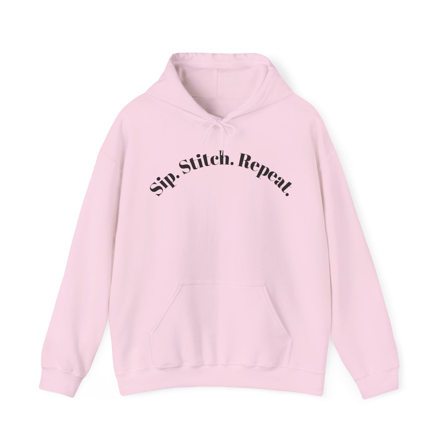 Sip. Stitch. Repeat.™ Hoodie – Cozy Crochet & Knitting Hoodie for Yarn Lovers | Crafting Pullover Sweatshirt