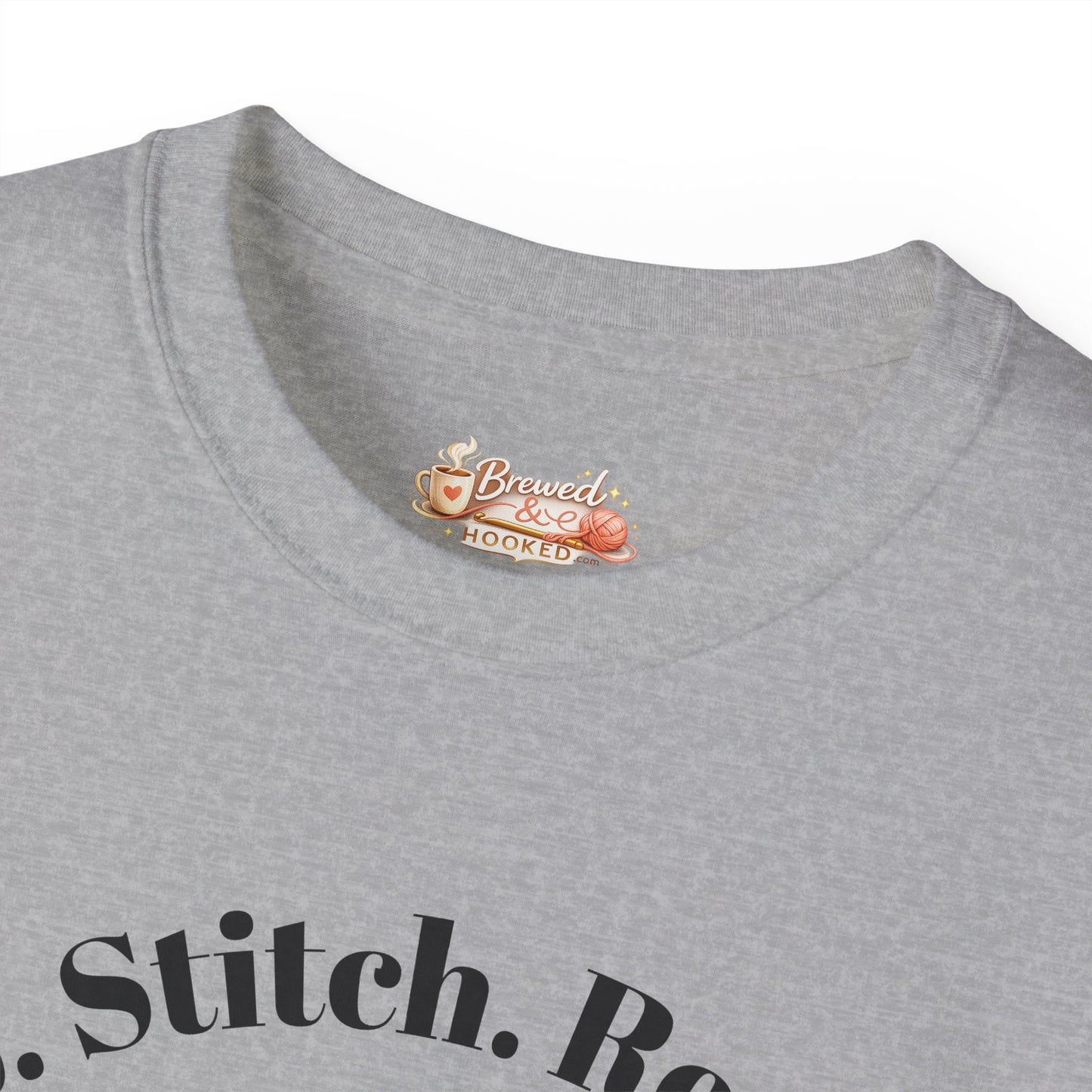 Sip. Stitch. Repeat.™ Shirt – Crochet & Knitting Lover Vintage Tee | Yarn Lover Gift | Cozy Crafter T-Shirt