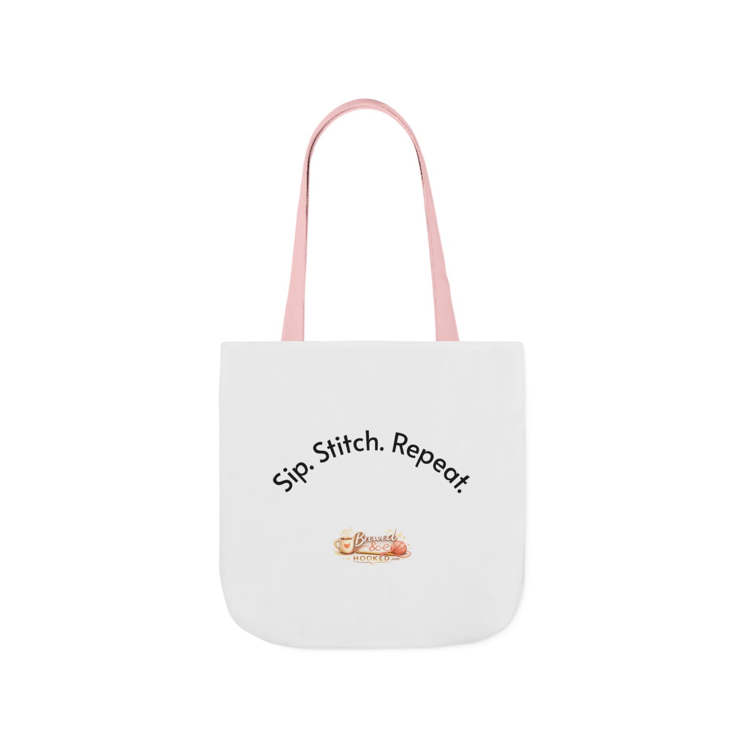 Sip. Stitch. Repeat.™ Tote Bag  for Crochet Knitting Yarn Lover Crafter Project Bag