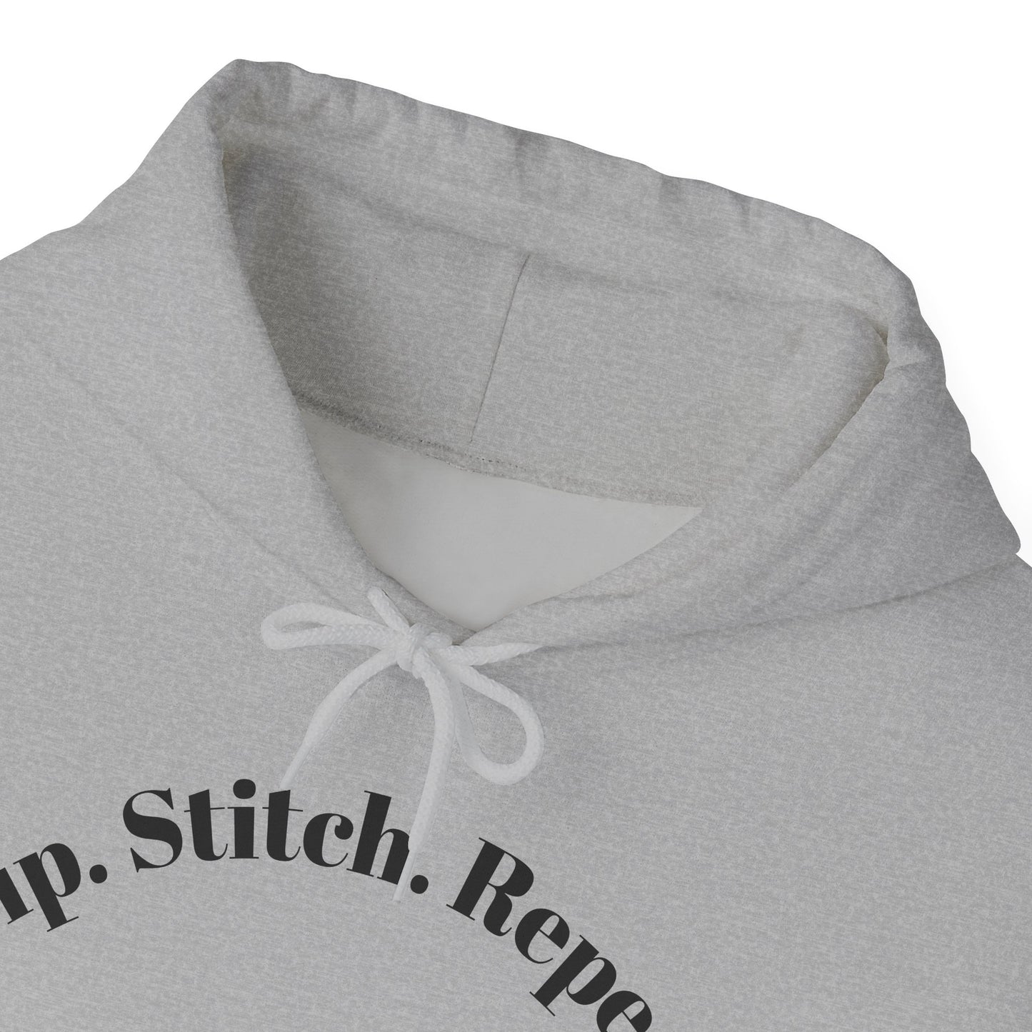 Sip. Stitch. Repeat.™ Hoodie – Cozy Crochet & Knitting Hoodie for Yarn Lovers | Crafting Pullover Sweatshirt