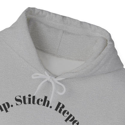 Sip. Stitch. Repeat.™ Hoodie – Cozy Crochet & Knitting Hoodie for Yarn Lovers | Crafting Pullover Sweatshirt