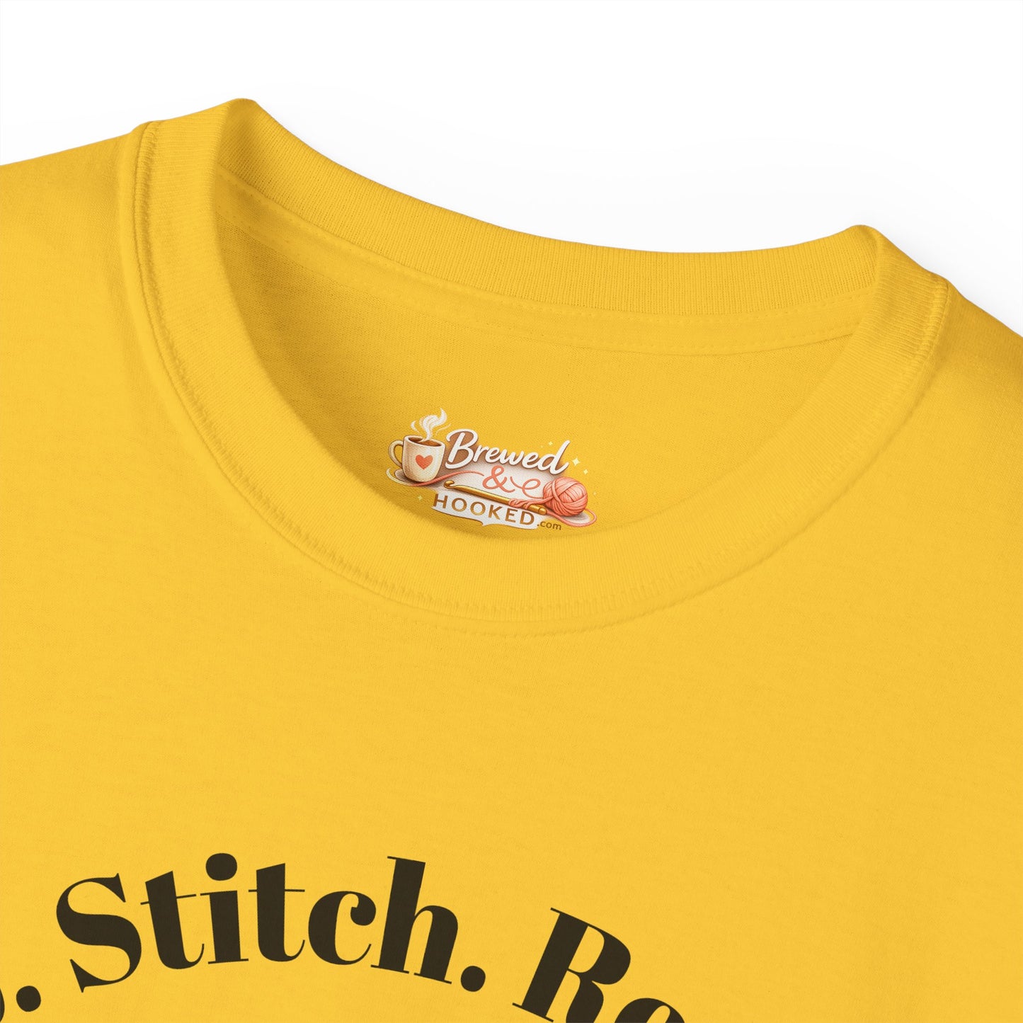 Sip. Stitch. Repeat.™ Shirt – Crochet & Knitting Lover Vintage Tee | Yarn Lover Gift | Cozy Crafter T-Shirt