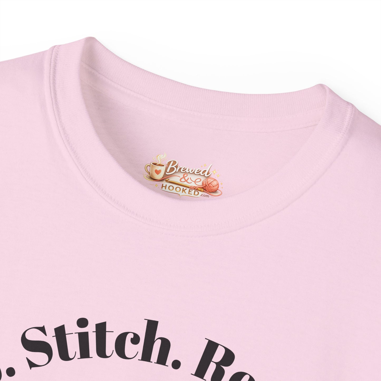 Sip. Stitch. Repeat.™ Shirt – Crochet & Knitting Lover Vintage Tee | Yarn Lover Gift | Cozy Crafter T-Shirt