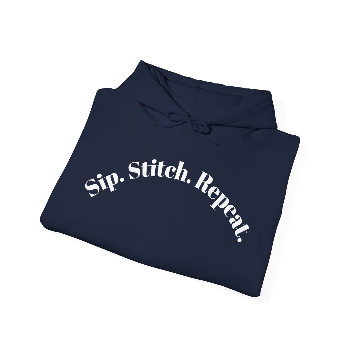 Sip. Stitch. Repeat.™ Hoodie – Cozy Crochet & Knitting Hoodie for Yarn Lovers | Crafting Pullover Sweatshirt