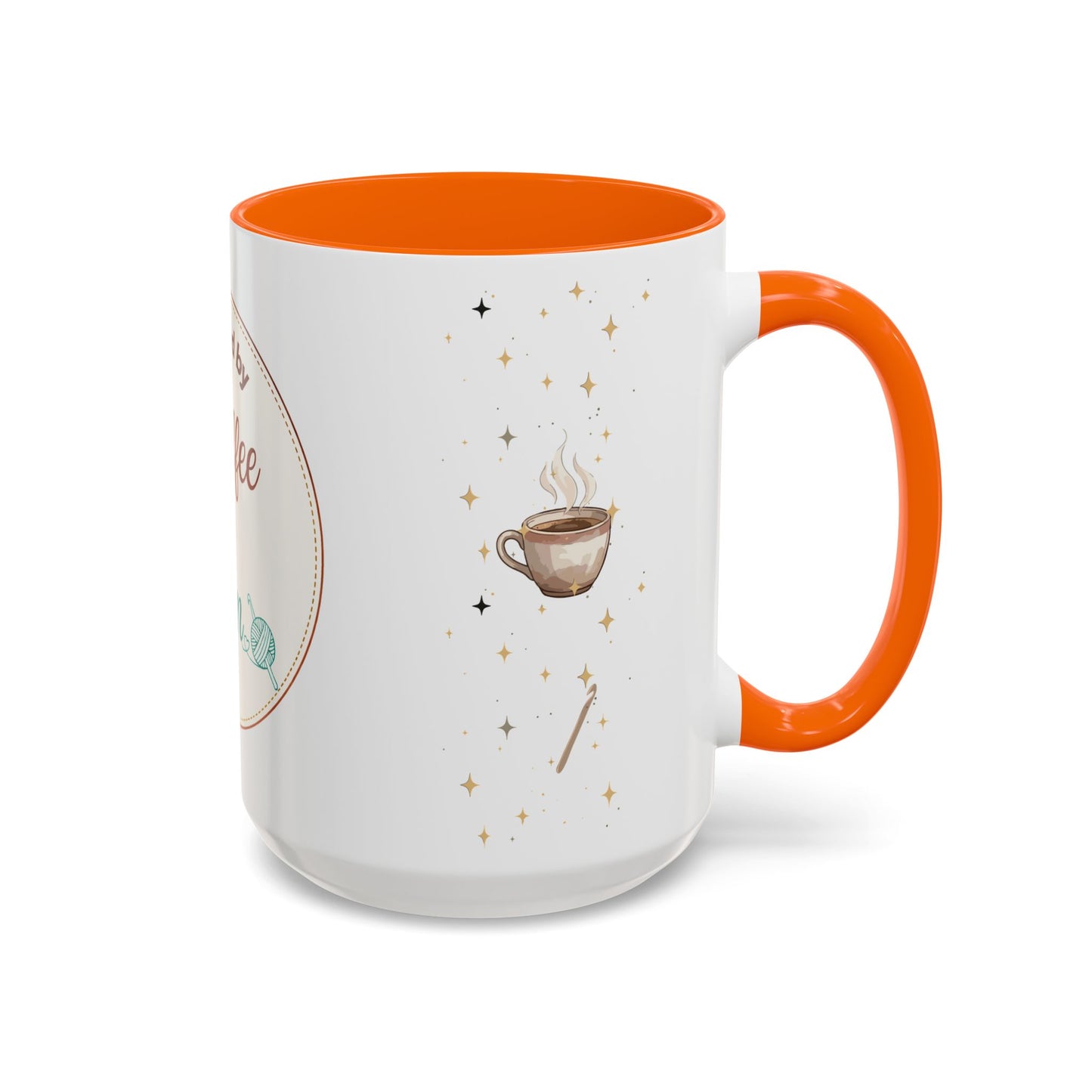 Powered by Coffee & Yarn Mug – Crochet Lover Coffee Cup | Knitting & Yarn Gift for Crocheters | Cozy Crafter Mug 11oz 15oz