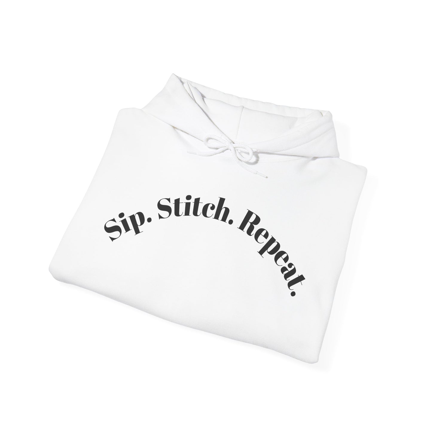 Sip. Stitch. Repeat.™ Hoodie – Cozy Crochet & Knitting Hoodie for Yarn Lovers | Crafting Pullover Sweatshirt