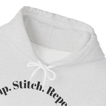 Sip. Stitch. Repeat.™ Hoodie – Cozy Crochet & Knitting Hoodie for Yarn Lovers | Crafting Pullover Sweatshirt