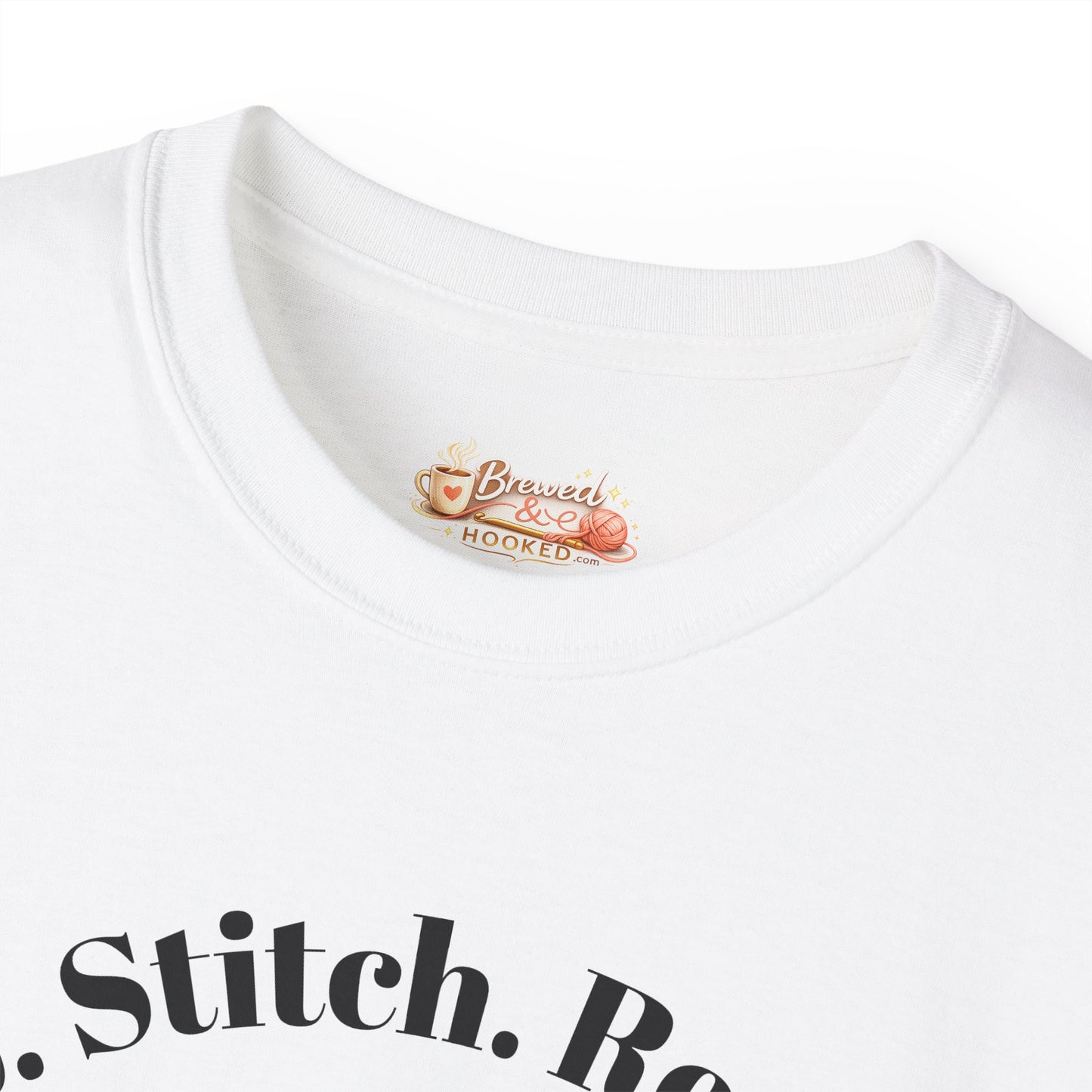 Sip. Stitch. Repeat.™ Shirt – Crochet & Knitting Lover Vintage Tee | Yarn Lover Gift | Cozy Crafter T-Shirt