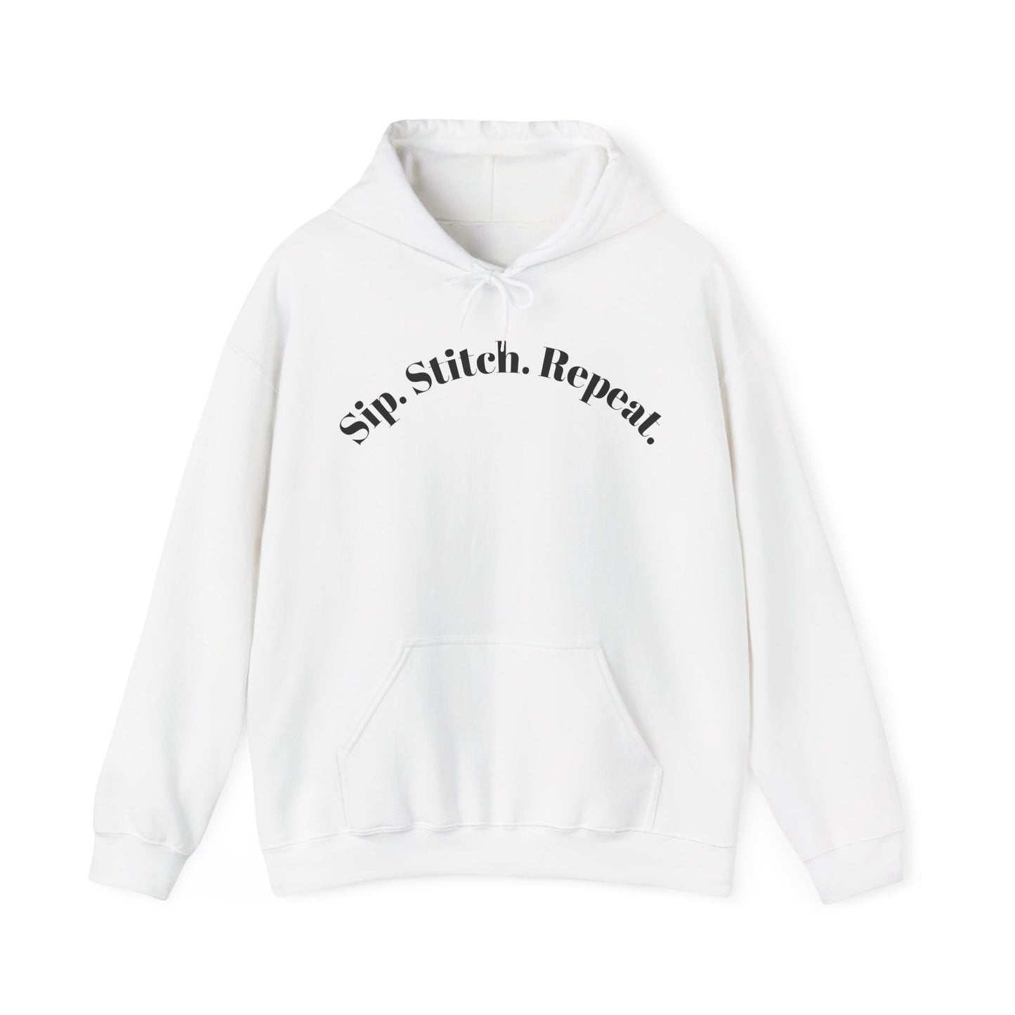 Sip. Stitch. Repeat.™ Hoodie – Cozy Crochet & Knitting Hoodie for Yarn Lovers | Crafting Pullover Sweatshirt