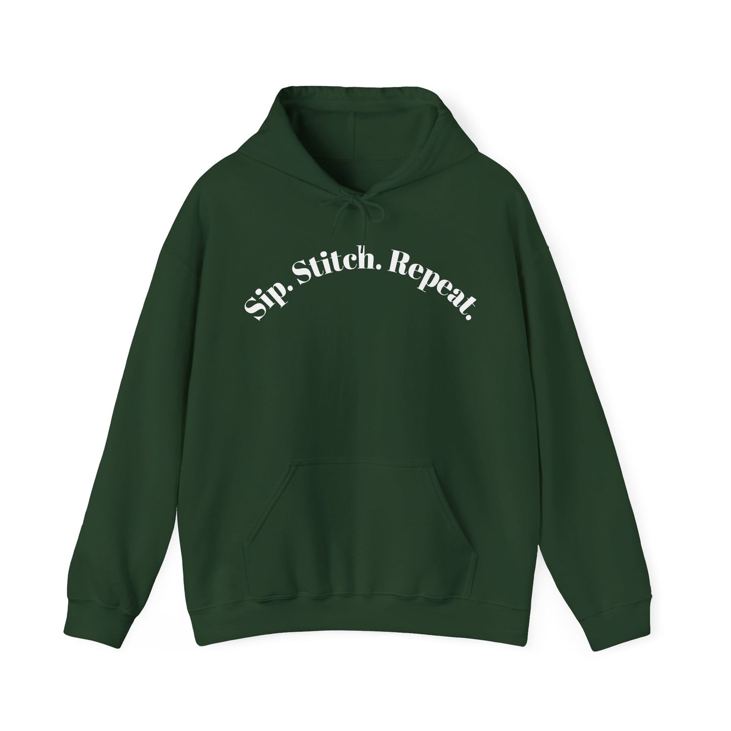 Sip. Stitch. Repeat.™ Hoodie – Cozy Crochet & Knitting Hoodie for Yarn Lovers | Crafting Pullover Sweatshirt