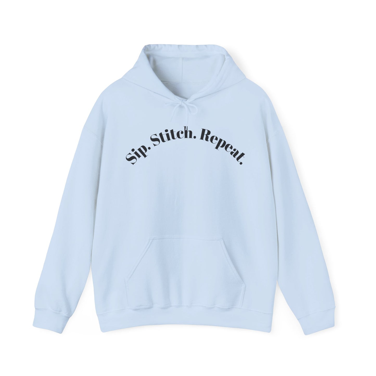 Sip. Stitch. Repeat.™ Hoodie – Cozy Crochet & Knitting Hoodie for Yarn Lovers | Crafting Pullover Sweatshirt