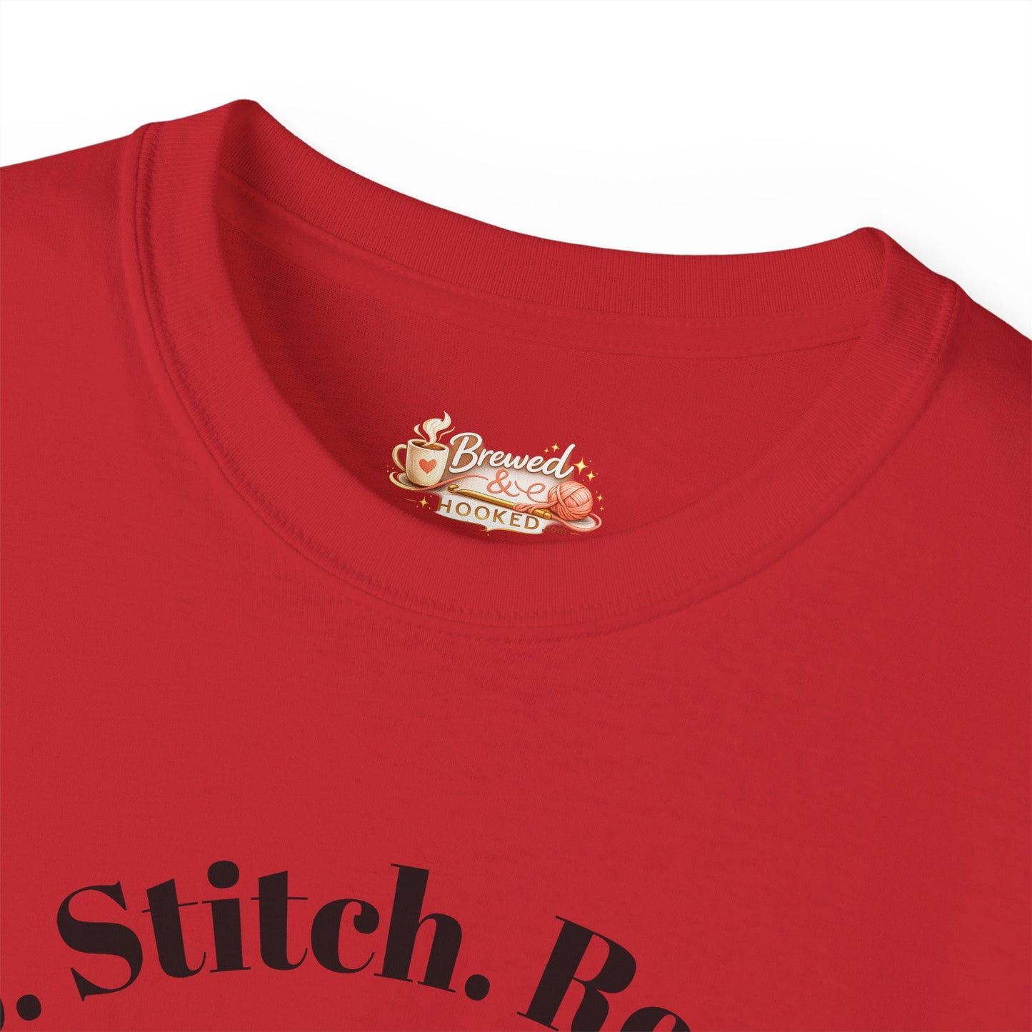 Sip. Stitch. Repeat.™ Shirt – Crochet & Knitting Lover Vintage Tee | Yarn Lover Gift | Cozy Crafter T-Shirt