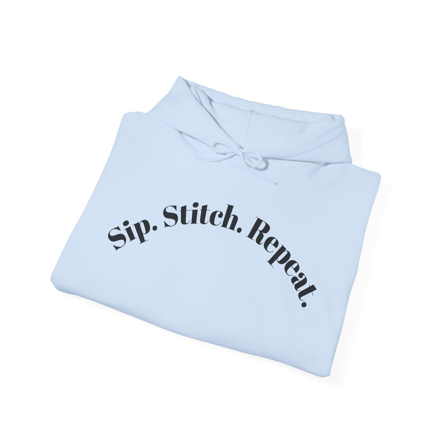 Sip. Stitch. Repeat.™ Hoodie – Cozy Crochet & Knitting Hoodie for Yarn Lovers | Crafting Pullover Sweatshirt