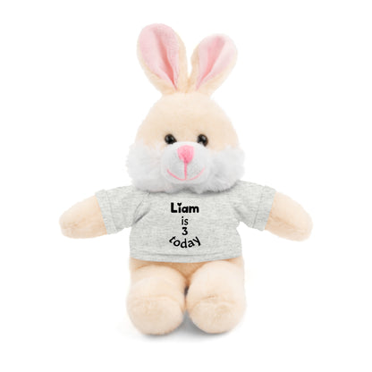 Personalized Birthday Plush Animal – Custom Name & Age Teddy, Bunny, Lion, Panda Gift for Kids