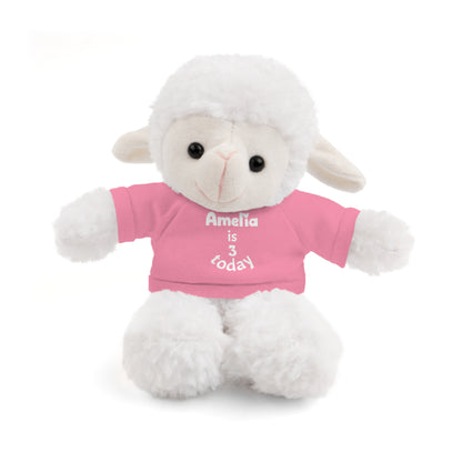 Personalized Birthday Plush Animal – Custom Name & Age Teddy, Bunny, Lion, Panda Gift for Kids