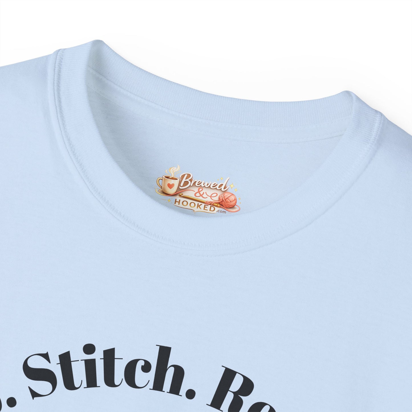 Sip. Stitch. Repeat.™ Shirt – Crochet & Knitting Lover Vintage Tee | Yarn Lover Gift | Cozy Crafter T-Shirt