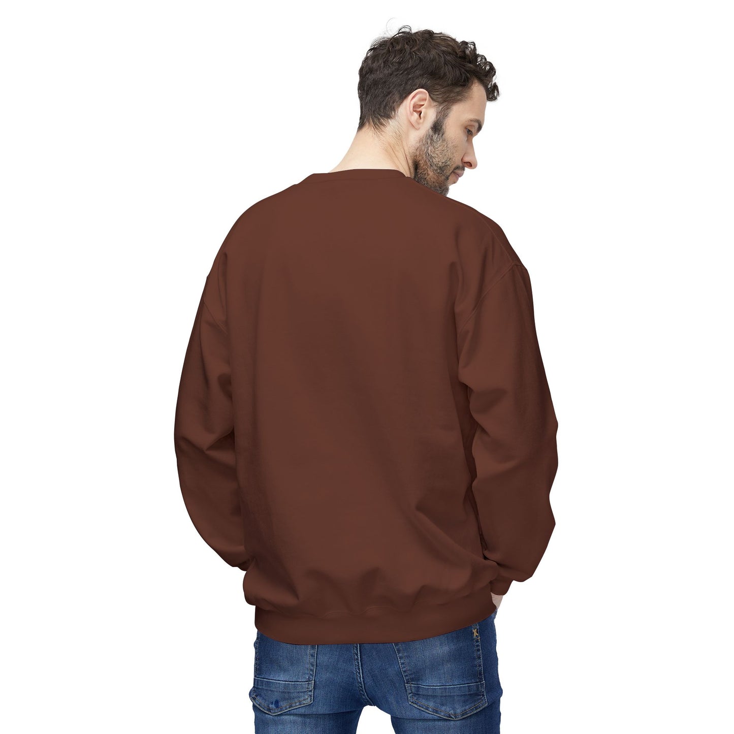 Sip Stitch Repeat™ Crochet & Knitting Sweatshirt – Brewed & Hooked Cozy Crewneck for Yarn Lovers, Coffee & Crochet Gift