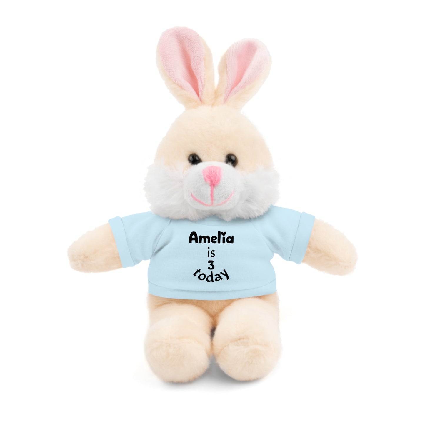 Personalized Birthday Plush Animal – Custom Name & Age Teddy, Bunny, Lion, Panda Gift for Kids