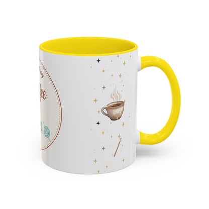 Powered by Coffee & Yarn Mug – Crochet Lover Coffee Cup | Knitting & Yarn Gift for Crocheters | Cozy Crafter Mug 11oz 15oz