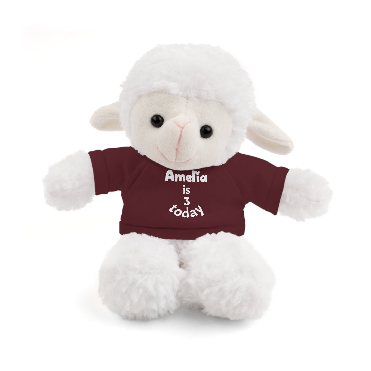 Personalized Birthday Plush Animal – Custom Name & Age Teddy, Bunny, Lion, Panda Gift for Kids