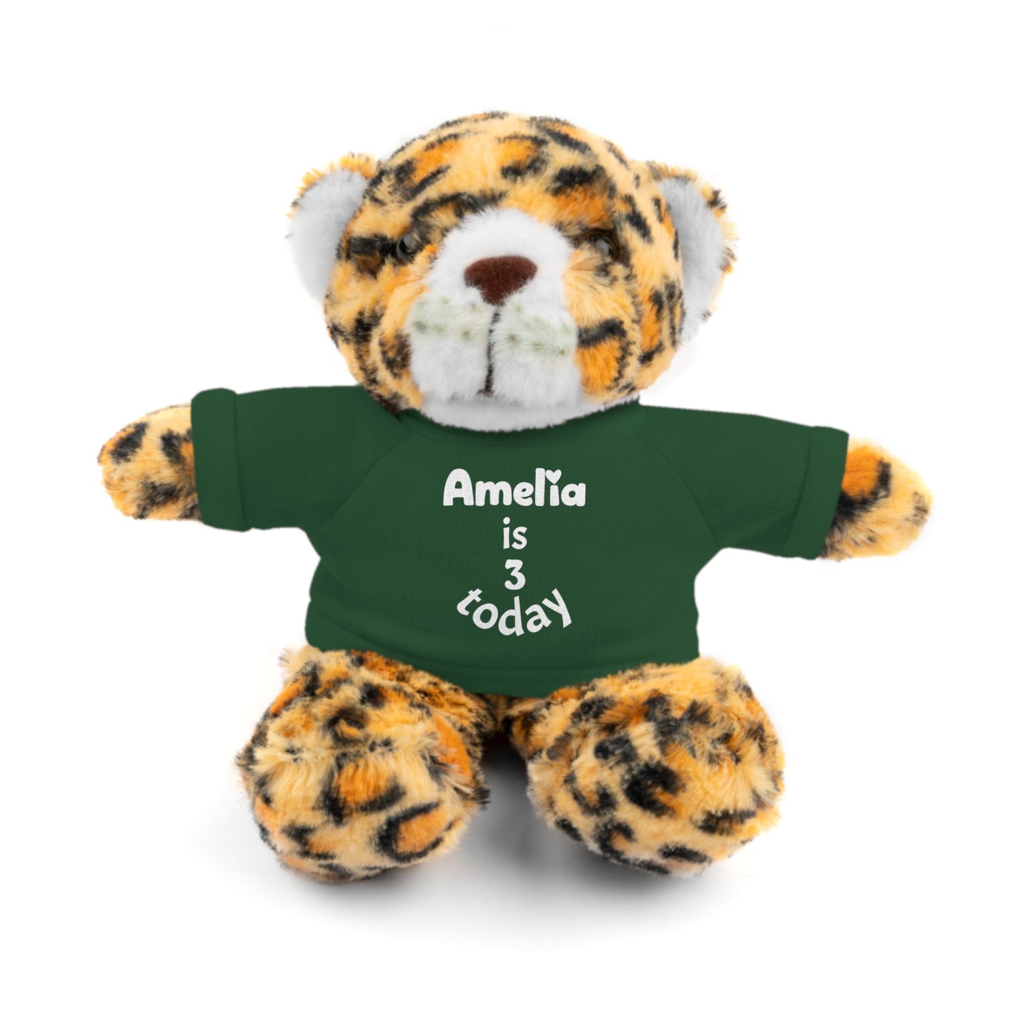 Personalized Birthday Plush Animal – Custom Name & Age Teddy, Bunny, Lion, Panda Gift for Kids