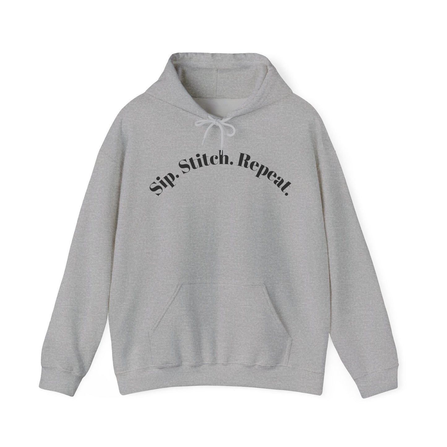 Sip. Stitch. Repeat.™ Hoodie – Cozy Crochet & Knitting Hoodie for Yarn Lovers | Crafting Pullover Sweatshirt