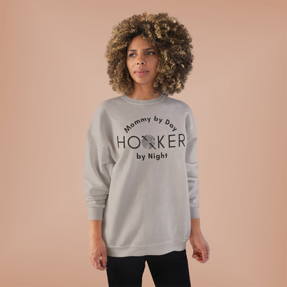 Mommy by Day Hooker by Night Sweatshirt – Funny Crochet Sweatshirt, Yarn Lover Gift, Crochet Humor Crewneck