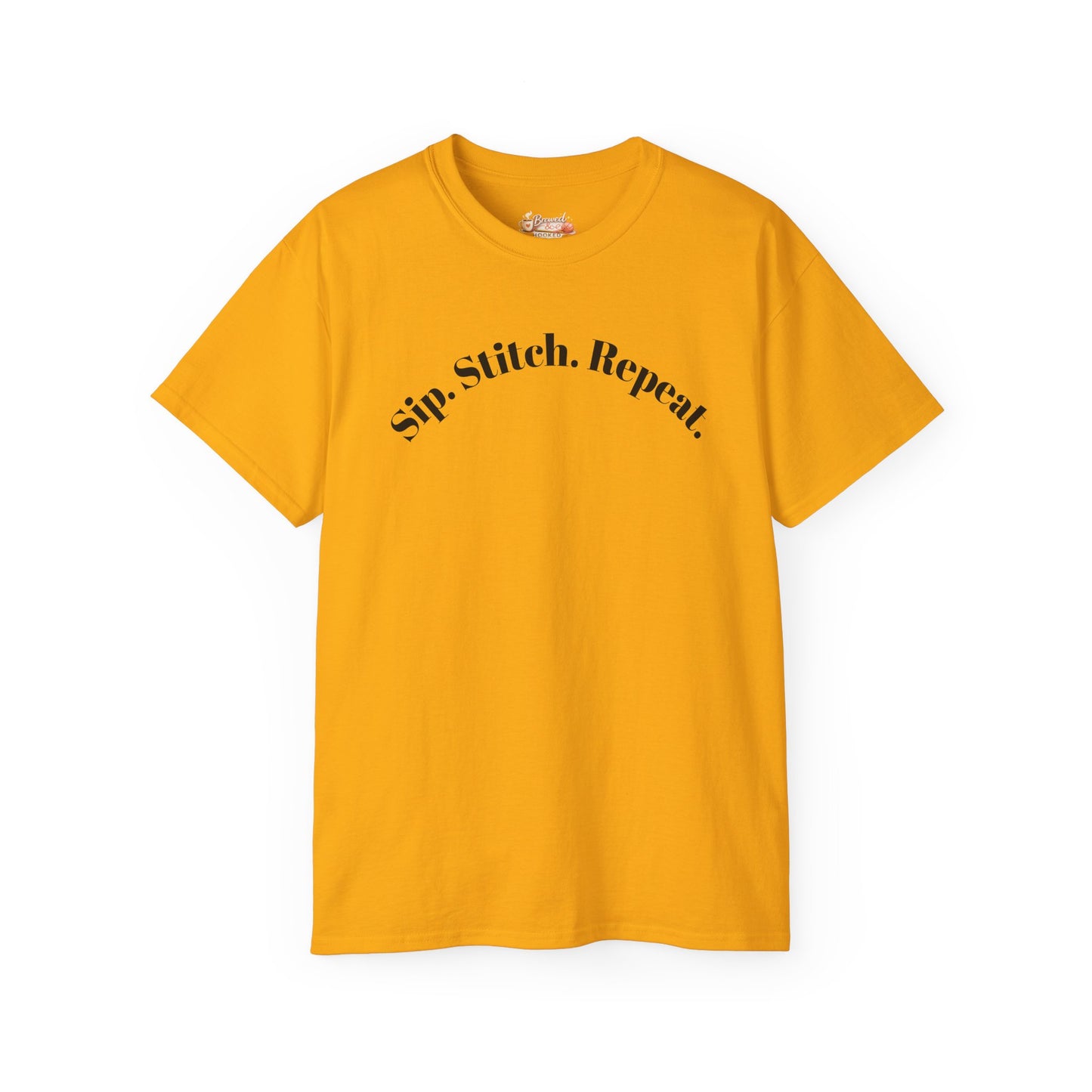 Sip. Stitch. Repeat.™ Shirt – Crochet & Knitting Lover Vintage Tee | Yarn Lover Gift | Cozy Crafter T-Shirt