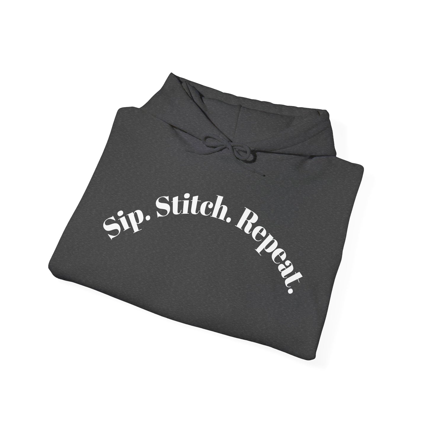 Sip. Stitch. Repeat.™ Hoodie – Cozy Crochet & Knitting Hoodie for Yarn Lovers | Crafting Pullover Sweatshirt