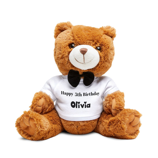 Personalized Birthday Teddy Bear with Custom Name & Age – Cute Plush Birthday Gift for Kids