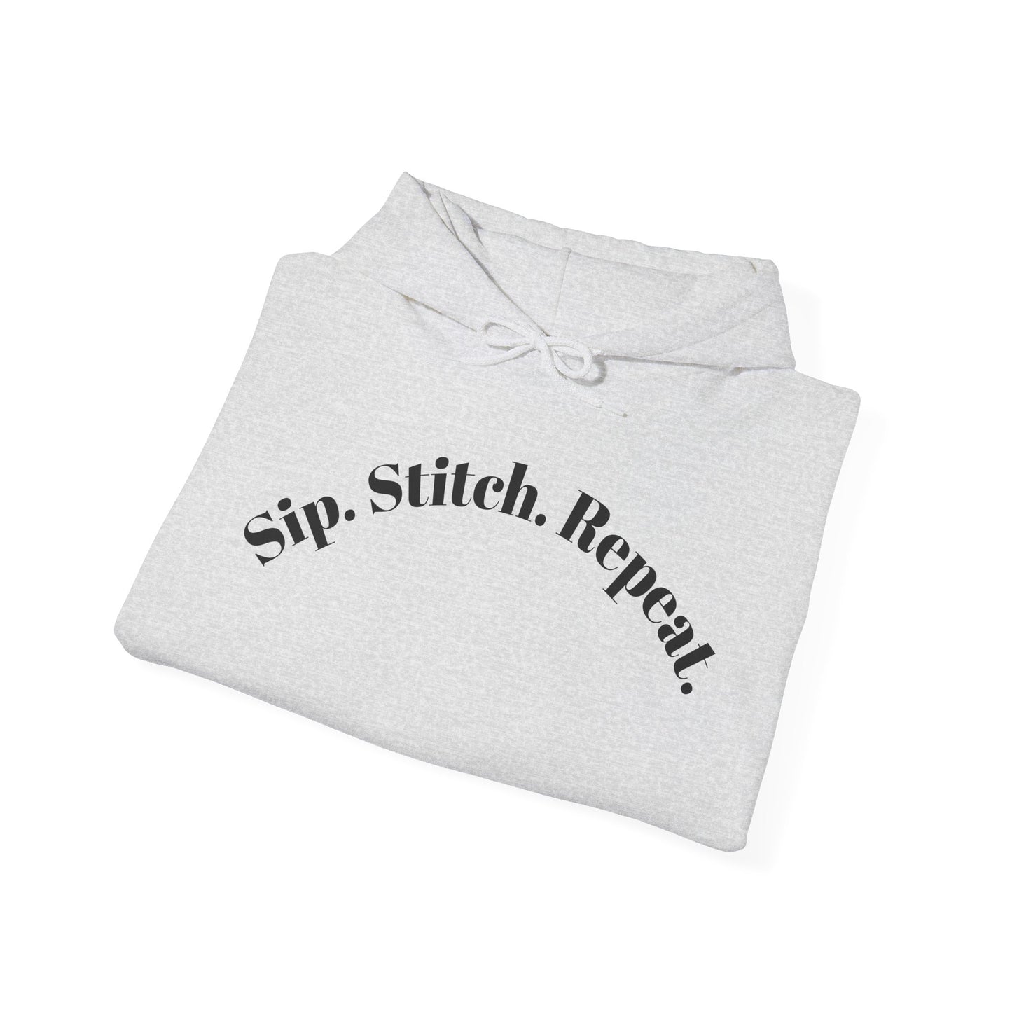 Sip. Stitch. Repeat.™ Hoodie – Cozy Crochet & Knitting Hoodie for Yarn Lovers | Crafting Pullover Sweatshirt
