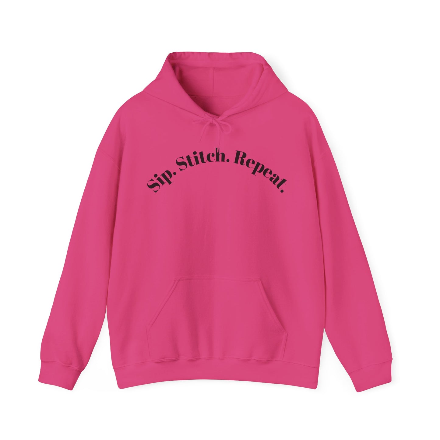Sip. Stitch. Repeat.™ Hoodie – Cozy Crochet & Knitting Hoodie for Yarn Lovers | Crafting Pullover Sweatshirt