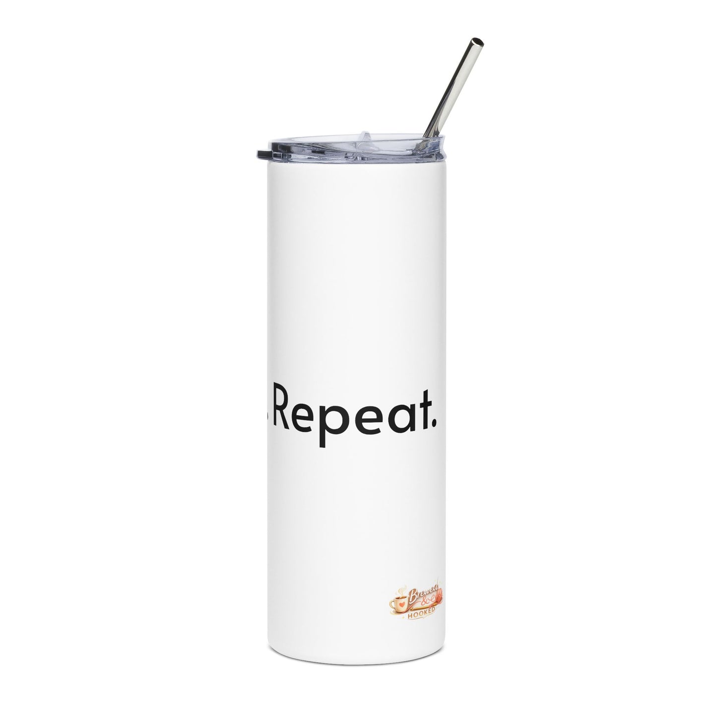 Sip. Stitch. Repeat.™ 20oz Stainless Steel Coffee Travel Tumbler with Straw